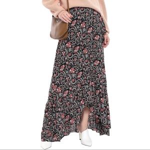 Brand New Ba&sh Floral-print Wrap Skirt